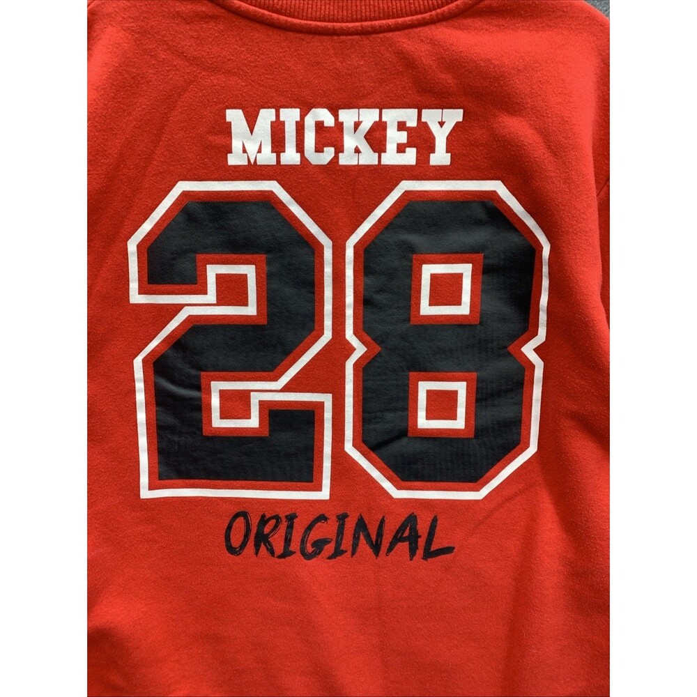 Walt Disney Mickey Mouse Graphic Crewneck Sweatshirt Long Sleeve Red Size Large - Picture 13 of 15